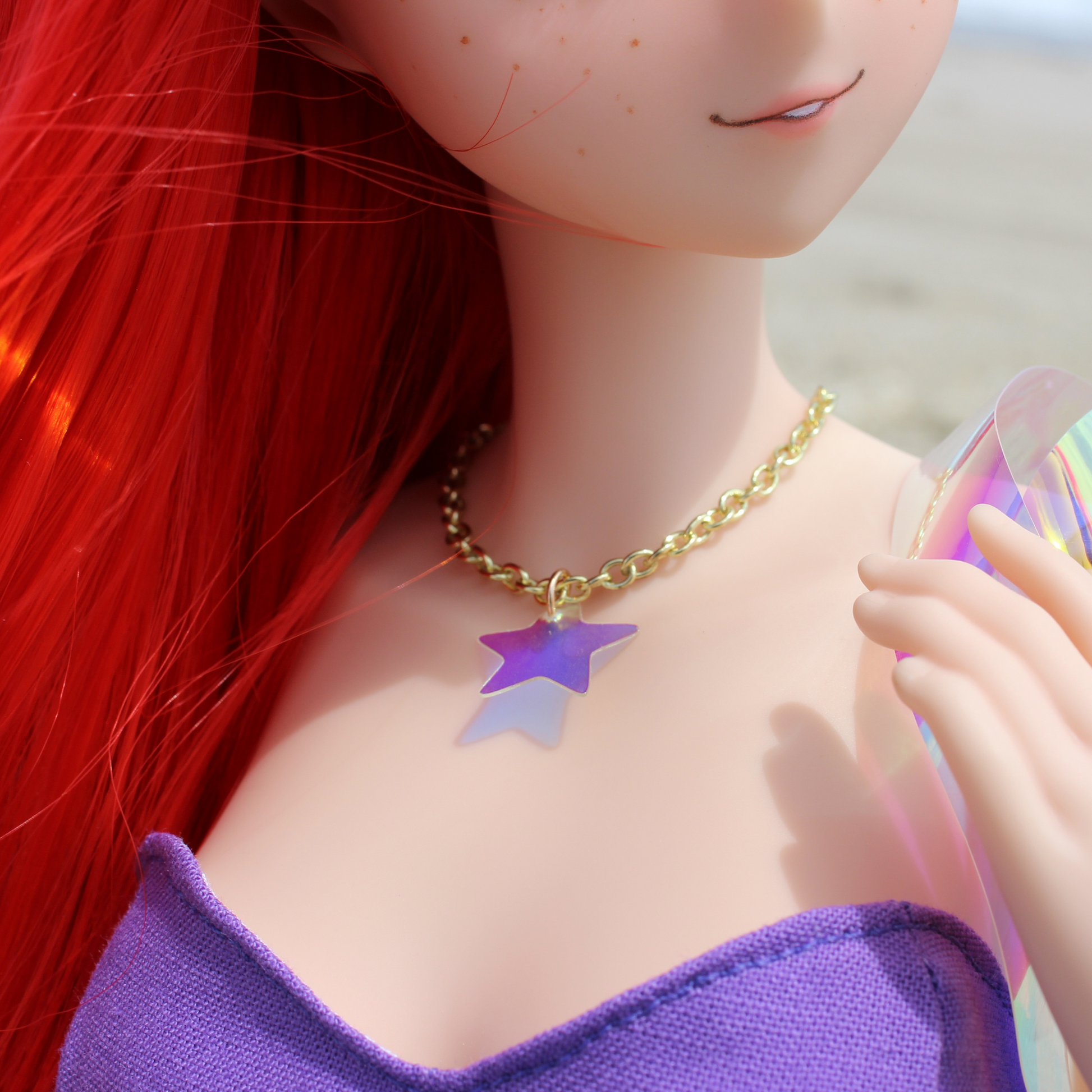 Mermaid Princessbound Iridescent Starfish Necklace - The Doll Fairy