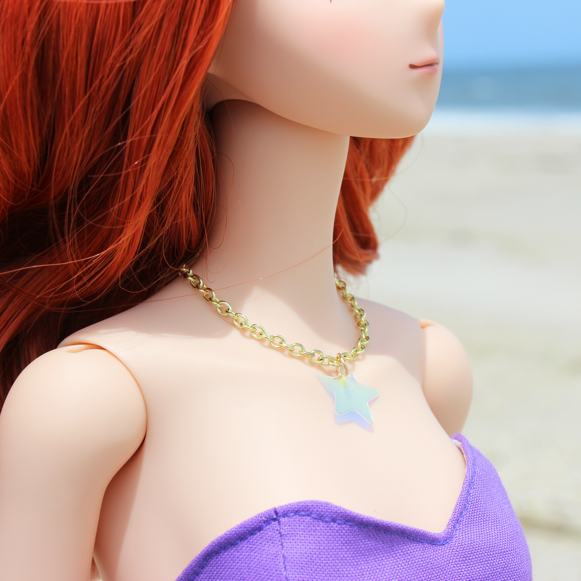 Mermaid Princessbound Iridescent Starfish Necklace - The Doll Fairy