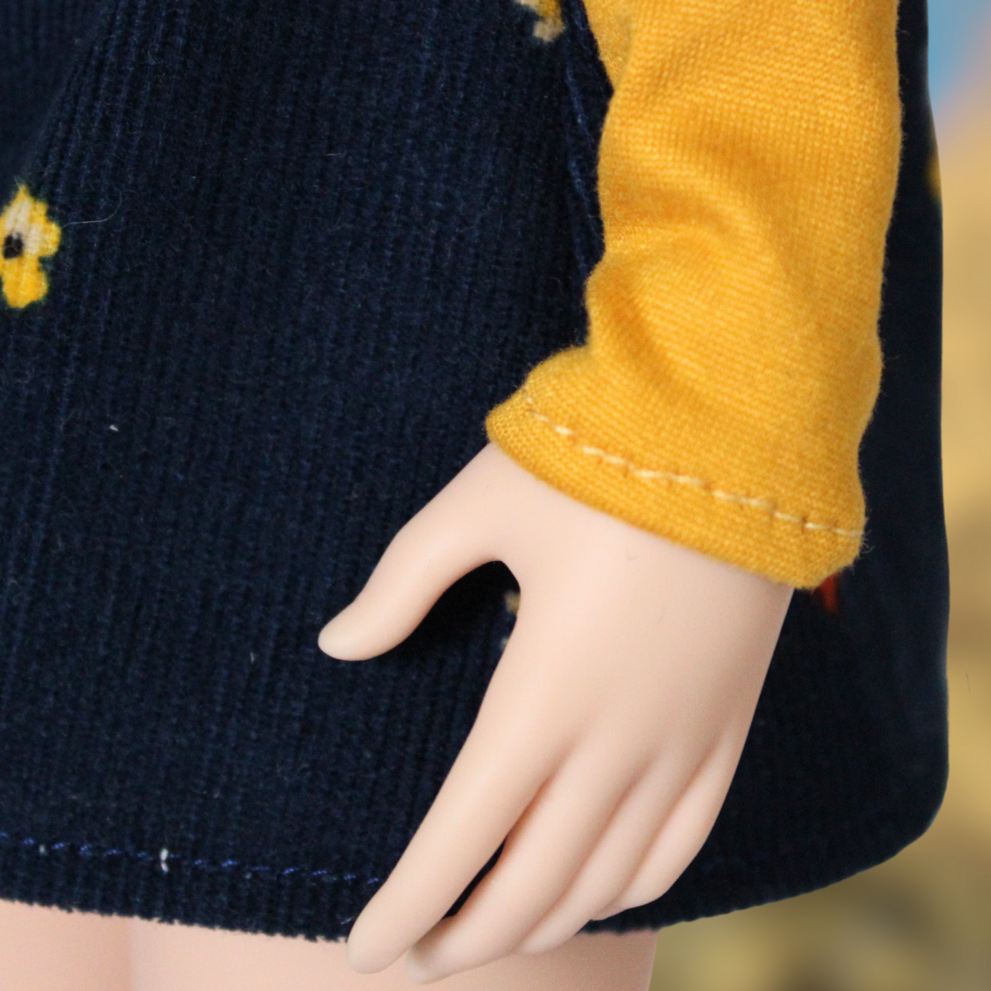 Autumn Floral Jumper Dress and Turtleneck Set for Smart Dolls - The Doll Fairy