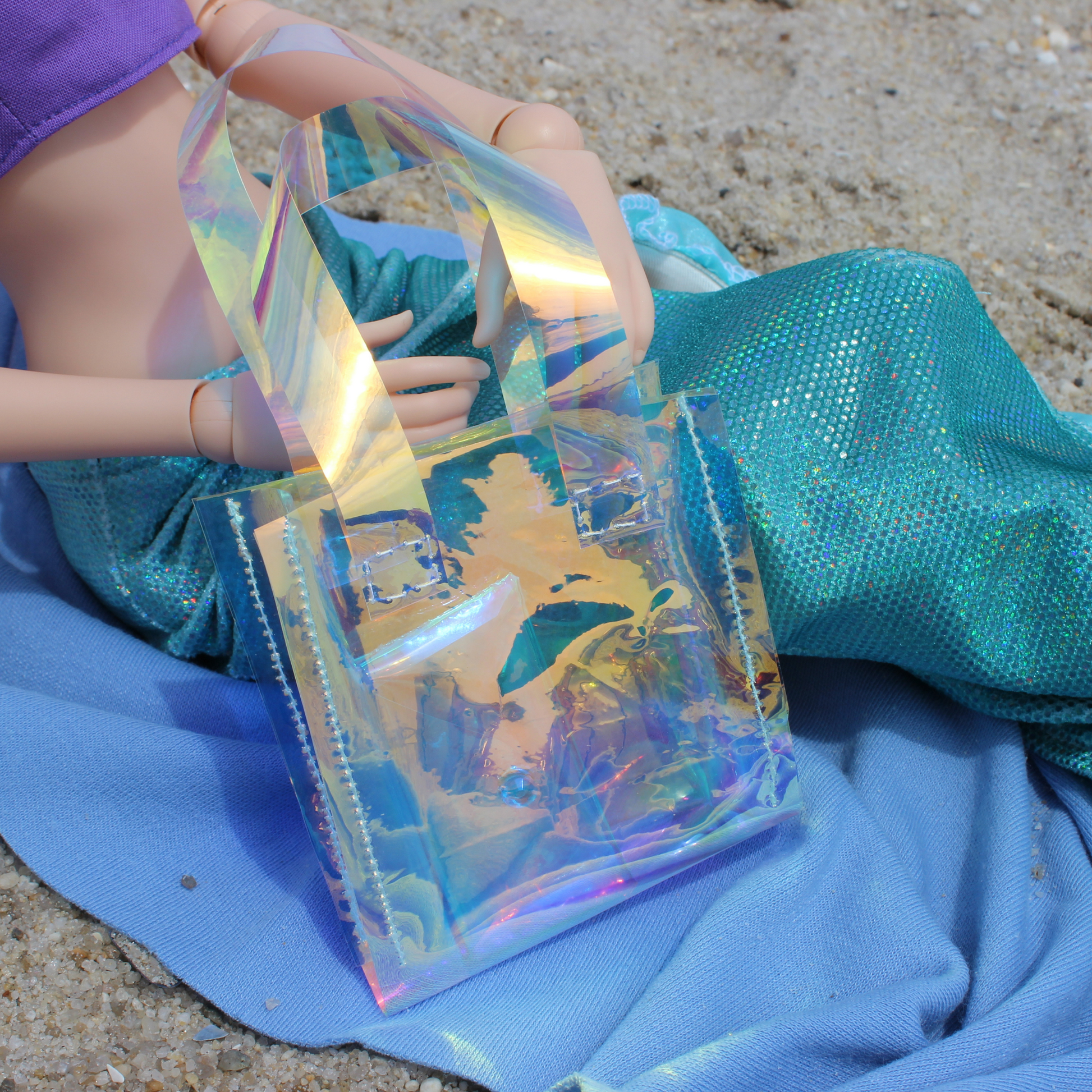 Mermaid Princessbound Iridescent Tote Bag and Clutch Set - The Doll Fairy