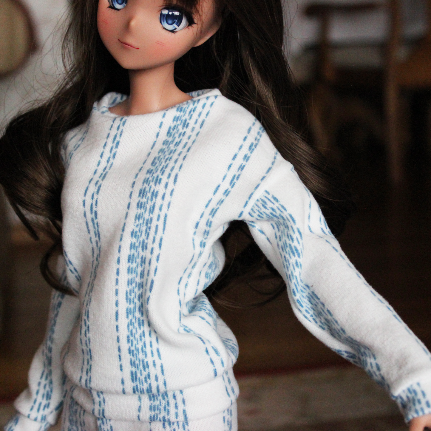 Raindrop Stripe Loungewear Set - The Doll Fairy