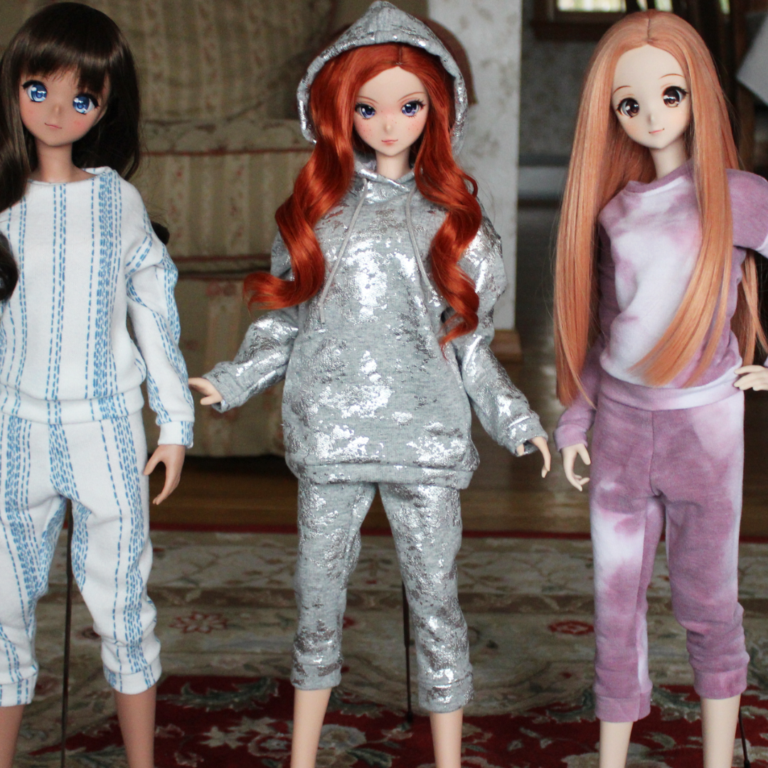 Silver Marble Jogger Pants - The Doll Fairy