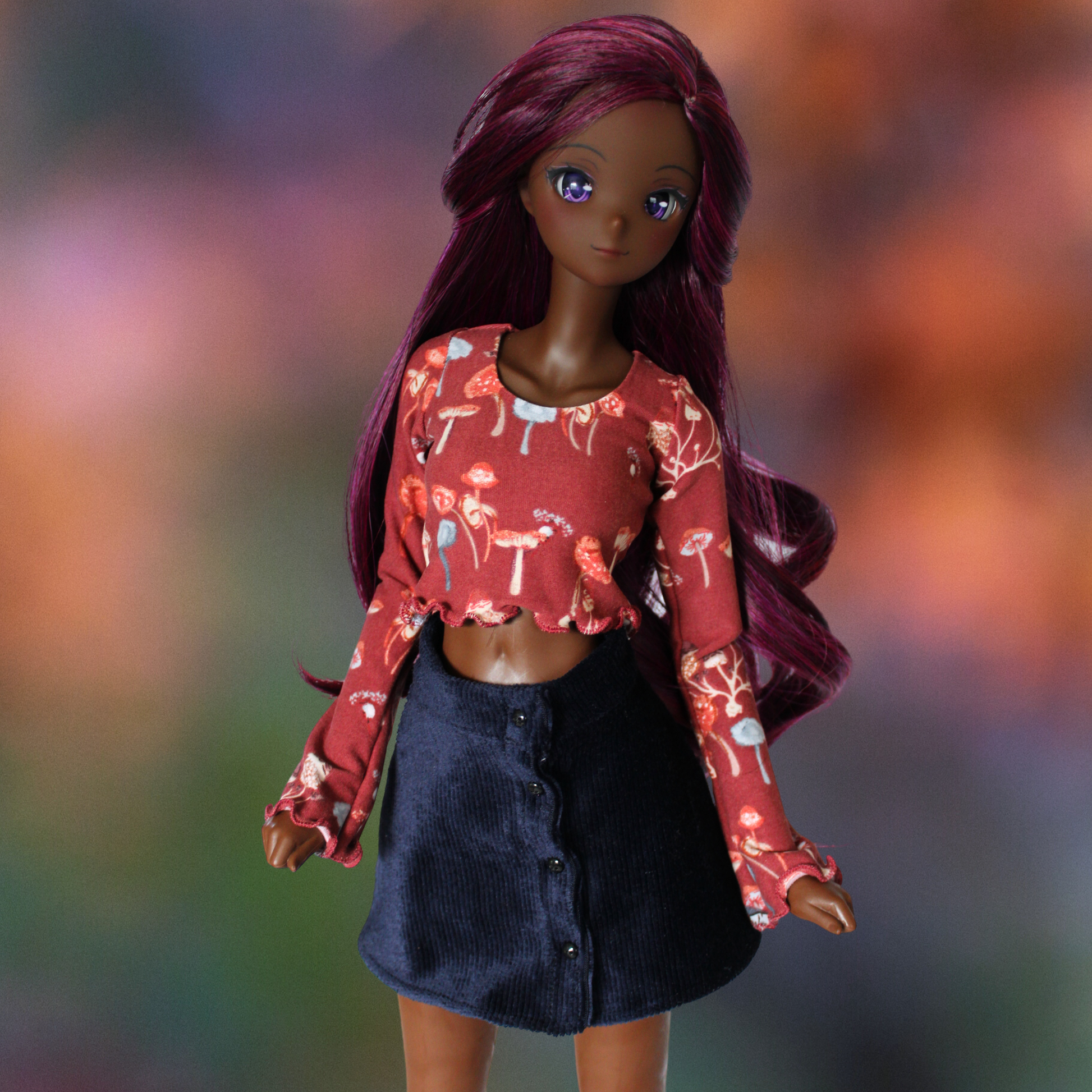 Mushroom Blouse and Button-Down Skirt Set - The Doll Fairy