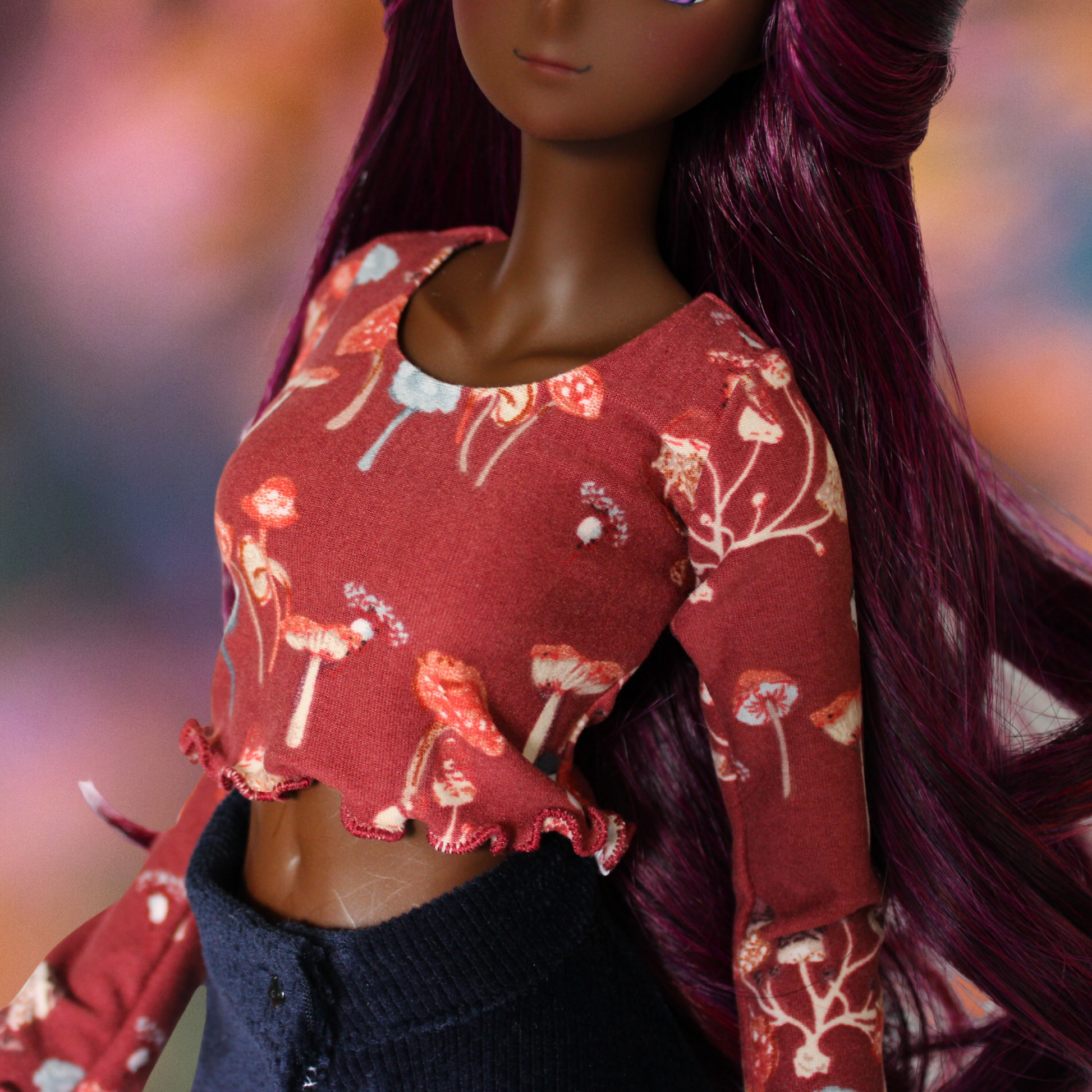 Mushroom Blouse and Button-Down Skirt Set - The Doll Fairy