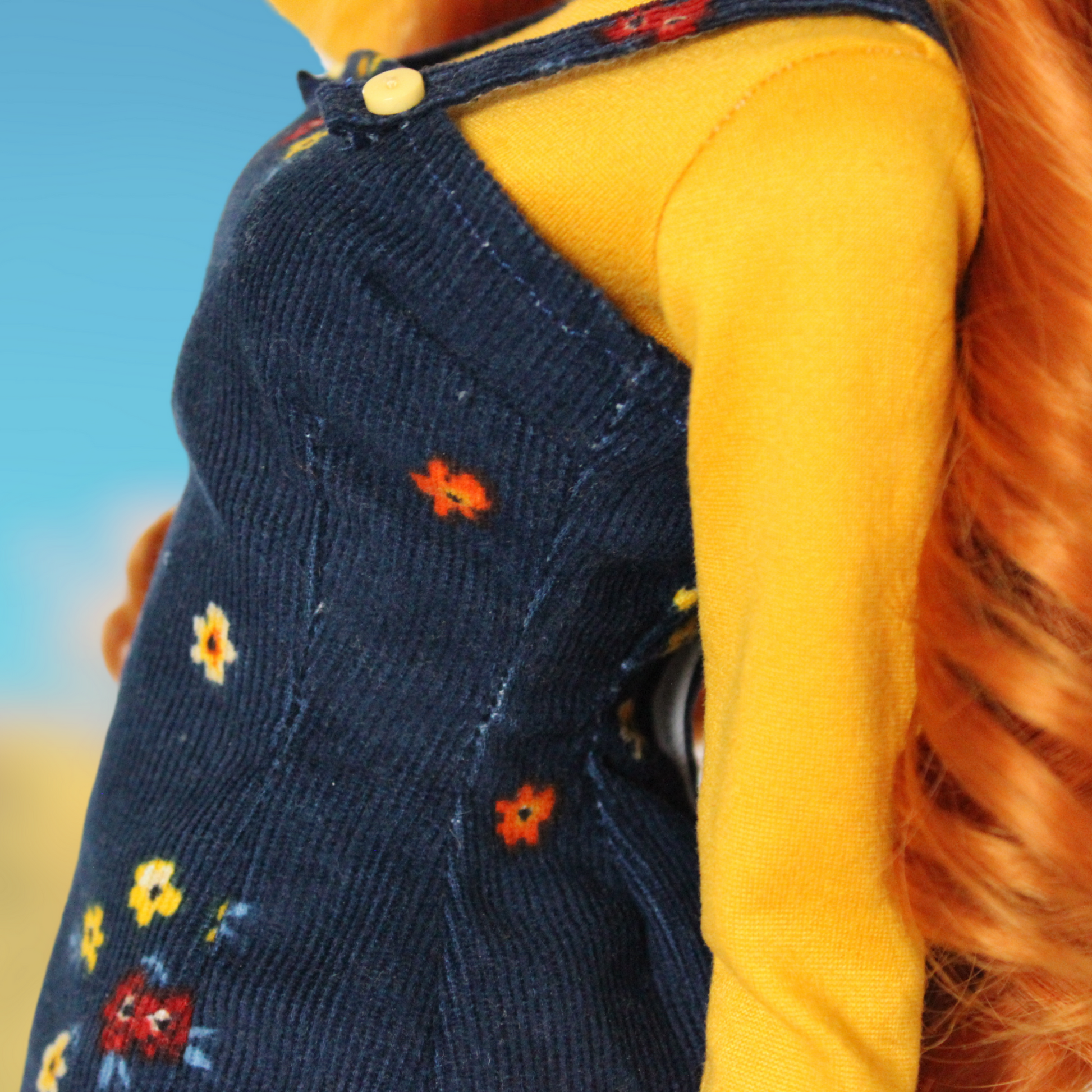 Autumn Floral Jumper Dress and Turtleneck Set for Smart Dolls - The Doll Fairy