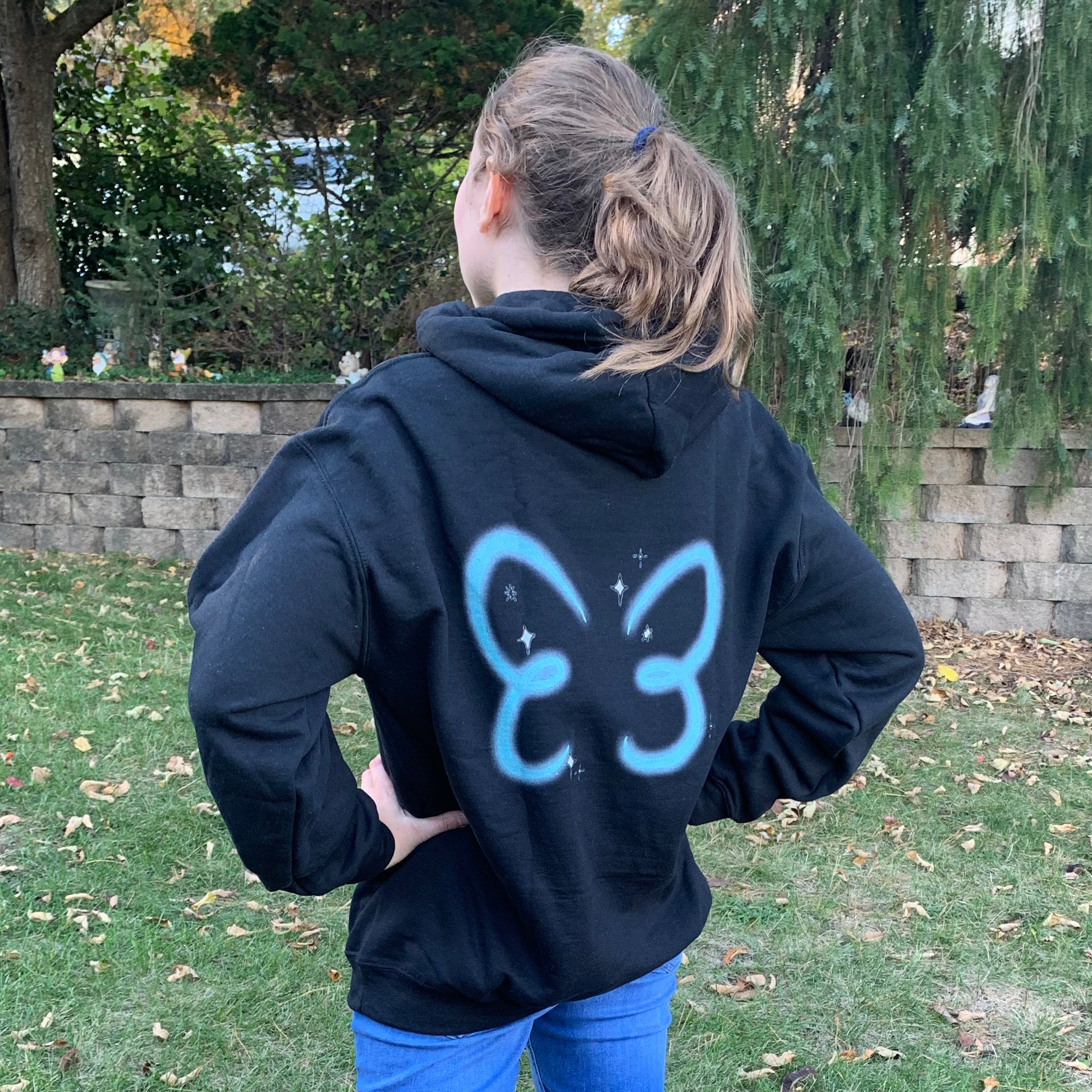 Doll Fairy Wings Unisex Hooded Sweatshirt (Black) - The Doll Fairy