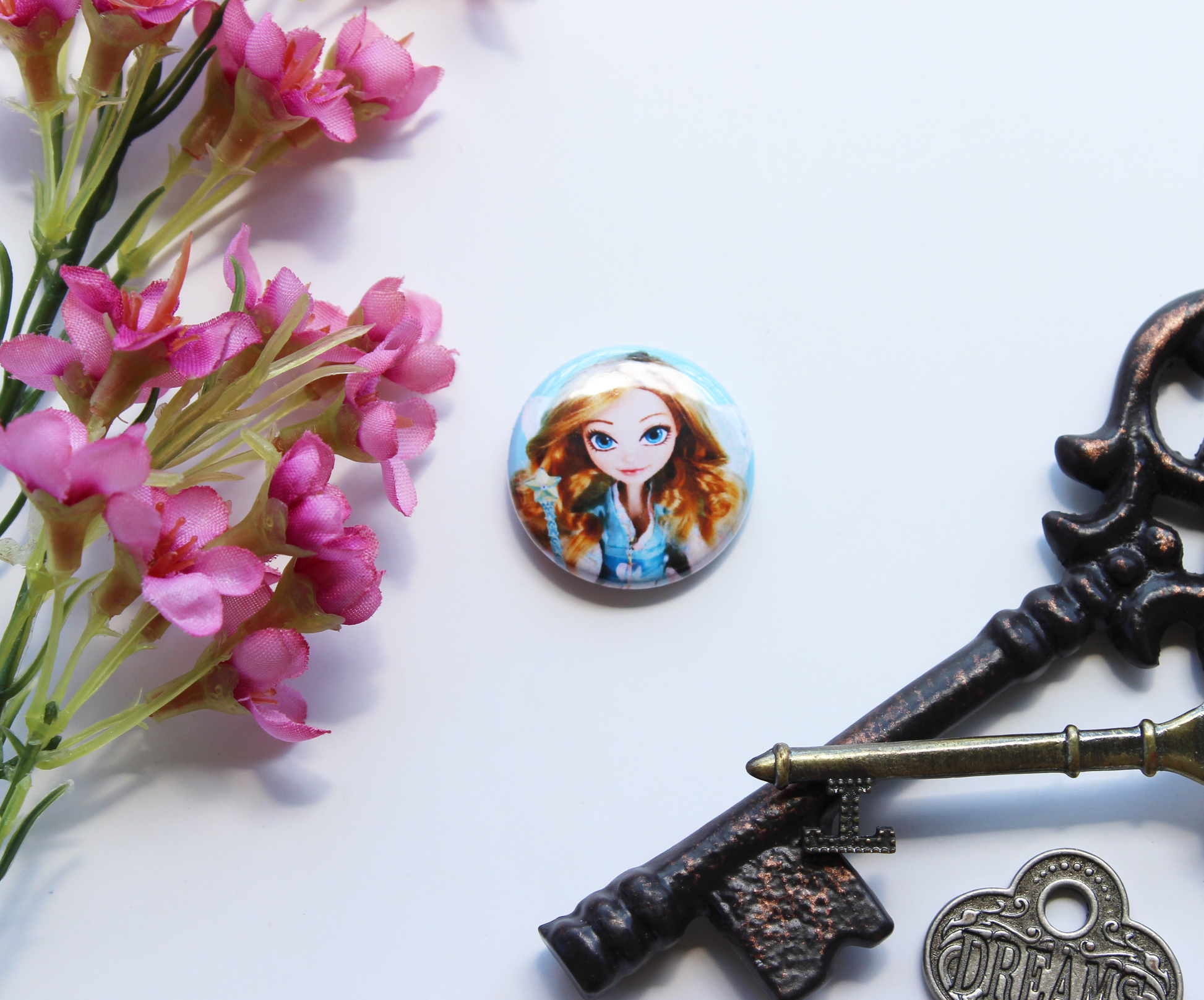 Doll Fairy Mini Button Pin Badge - The Doll Fairy