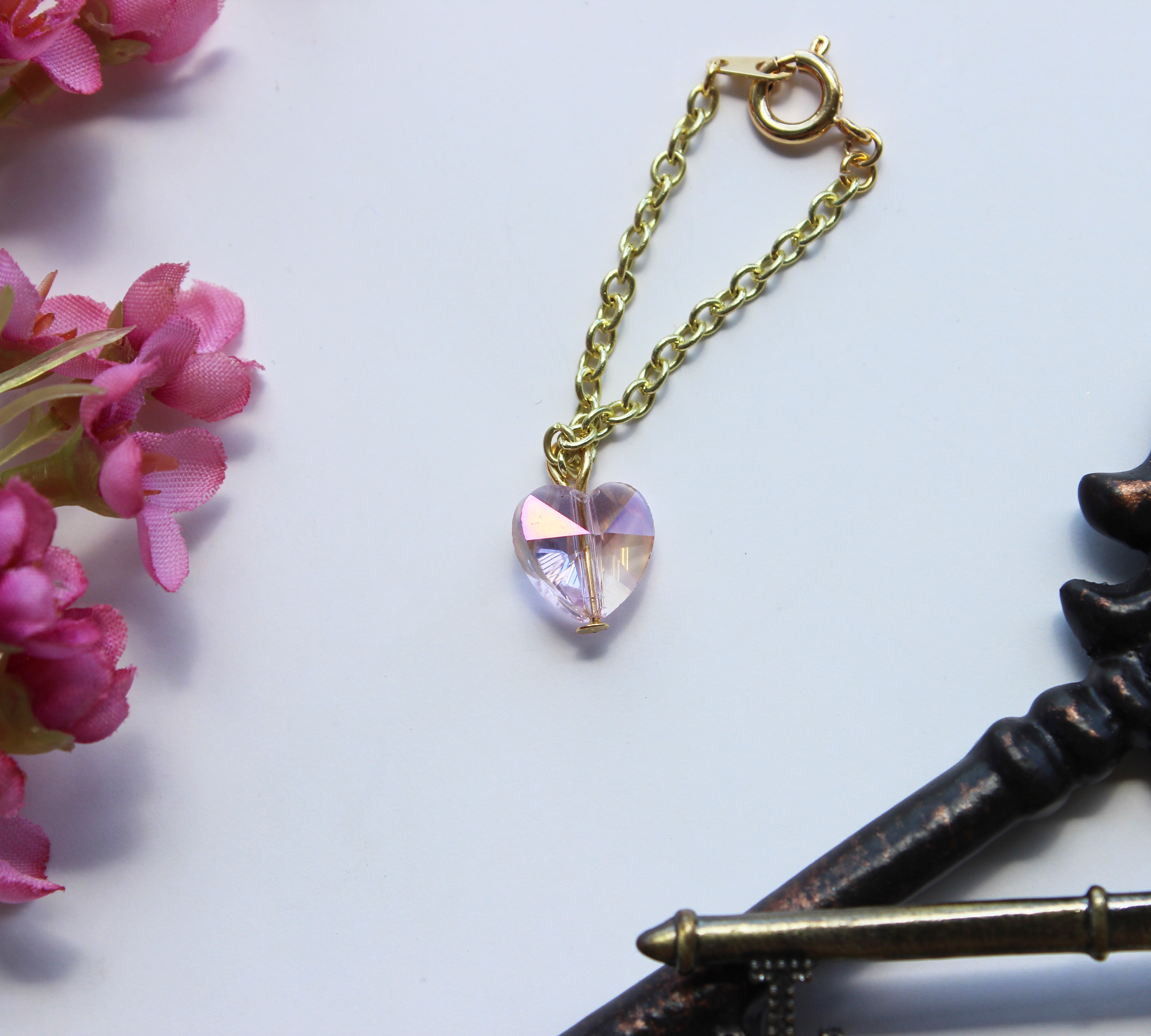 Doll Fairy Crystal Heart Necklace for Small Dolls - The Doll Fairy