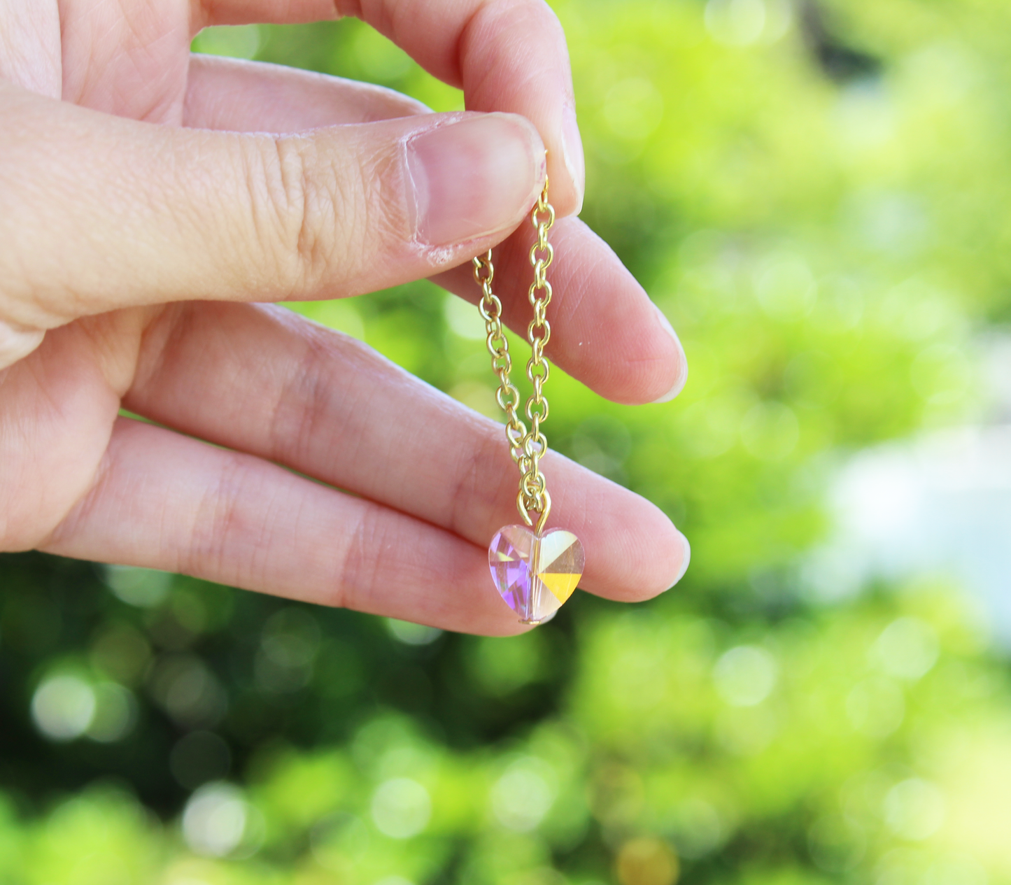 Doll Fairy Crystal Heart Necklace for Small Dolls - The Doll Fairy