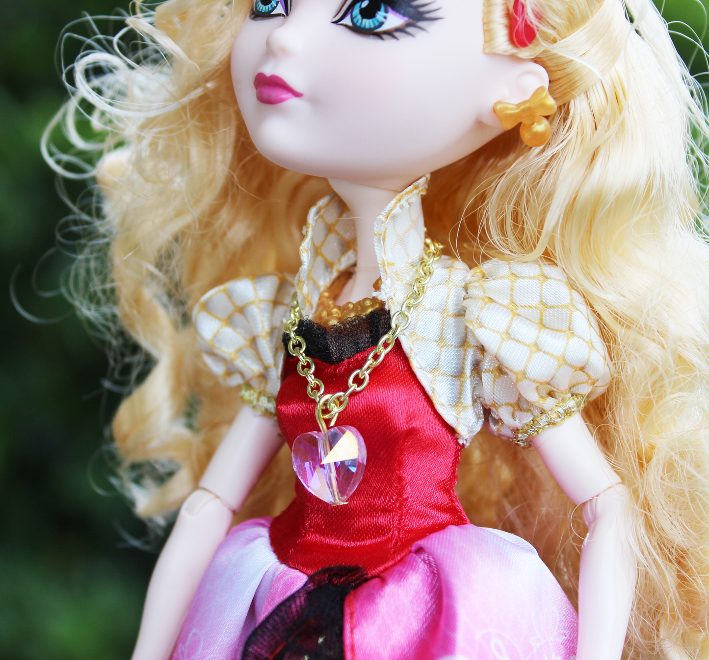 Doll Fairy Crystal Heart Necklace for Small Dolls - The Doll Fairy