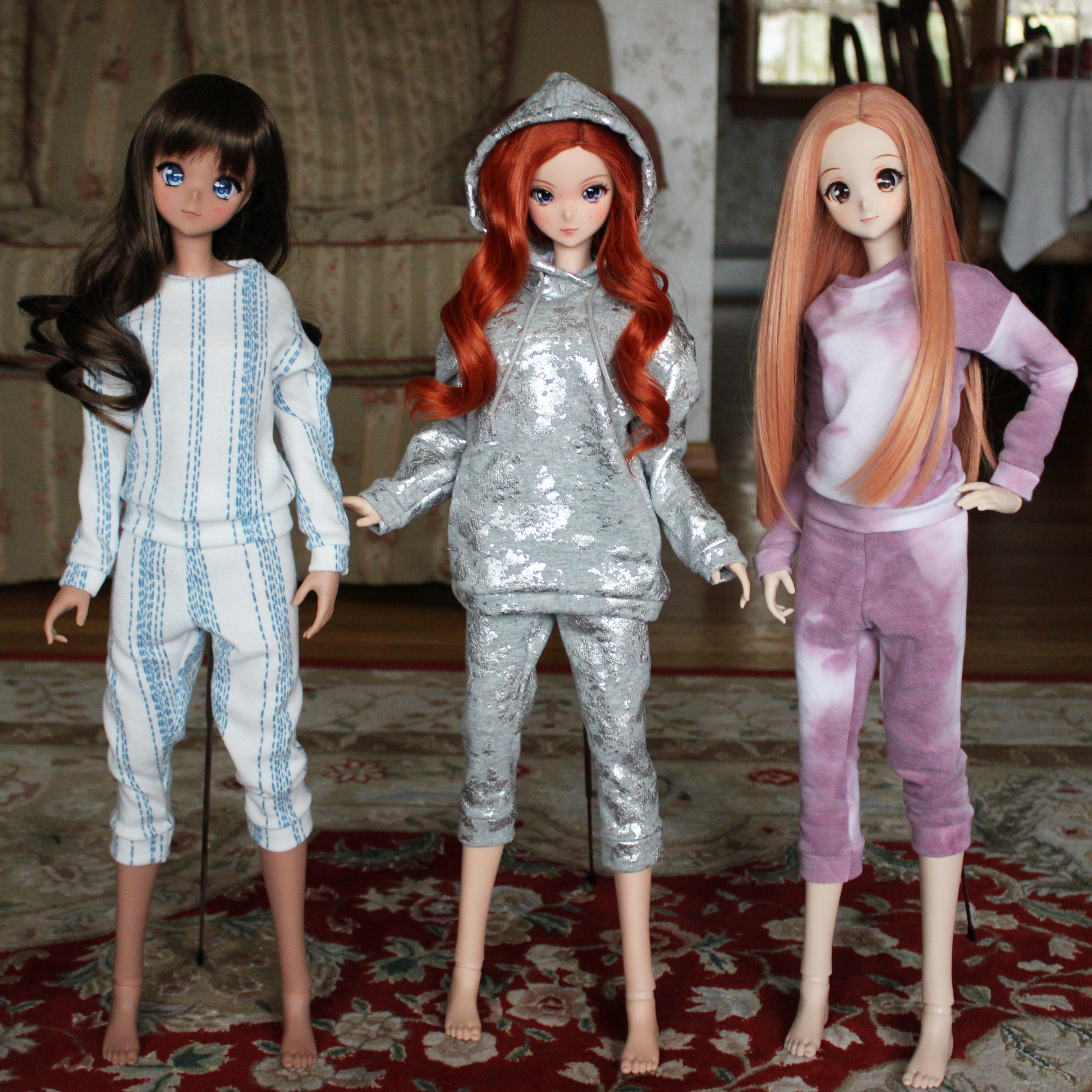 Raindrop Stripe Loungewear Set - The Doll Fairy