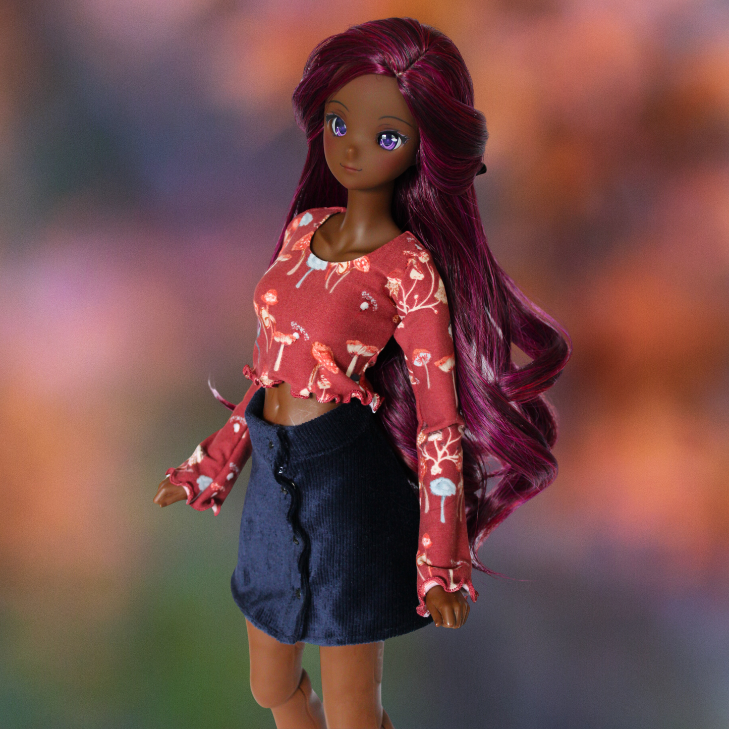 Mushroom Blouse and Button-Down Skirt Set - The Doll Fairy