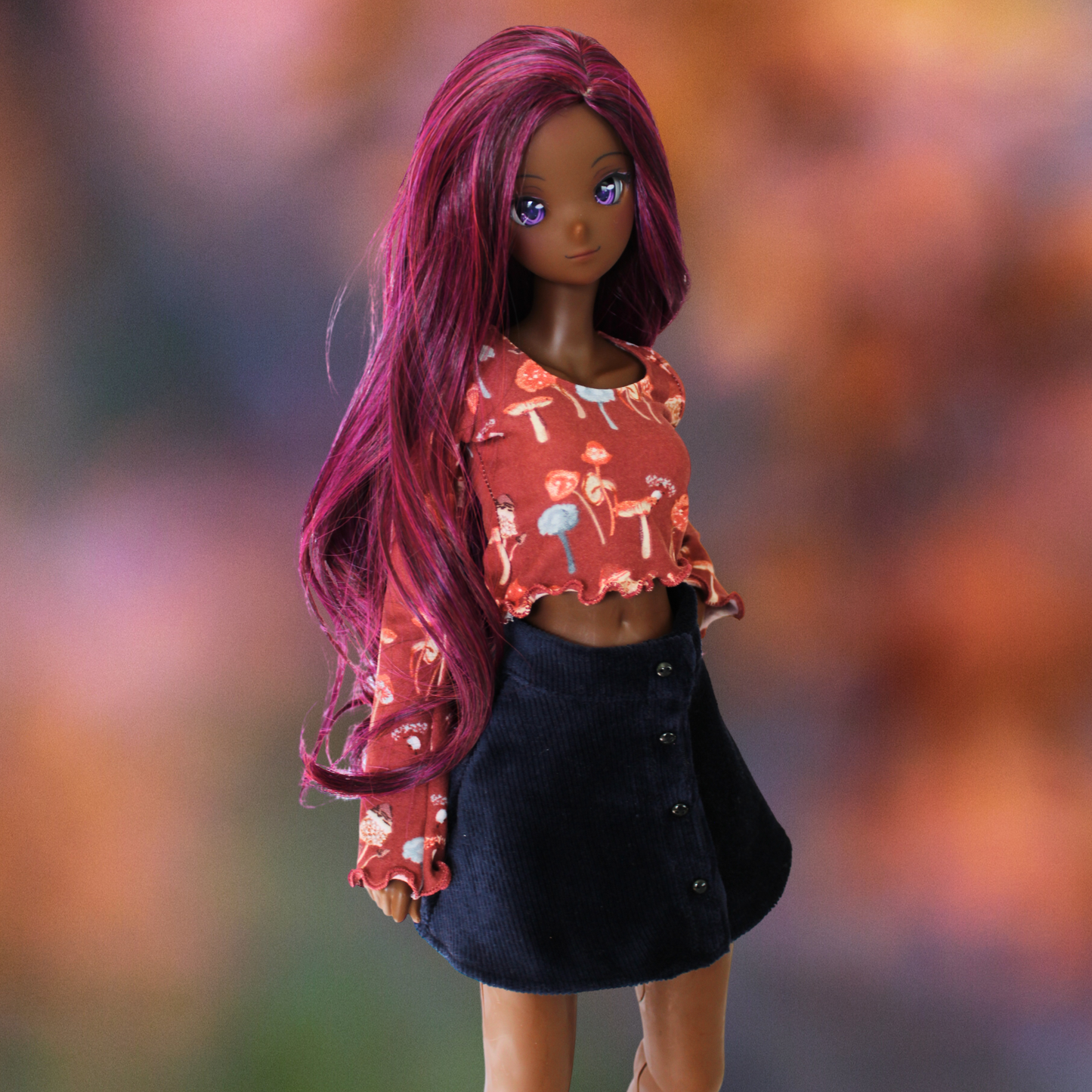 Mushroom Blouse and Button-Down Skirt Set - The Doll Fairy